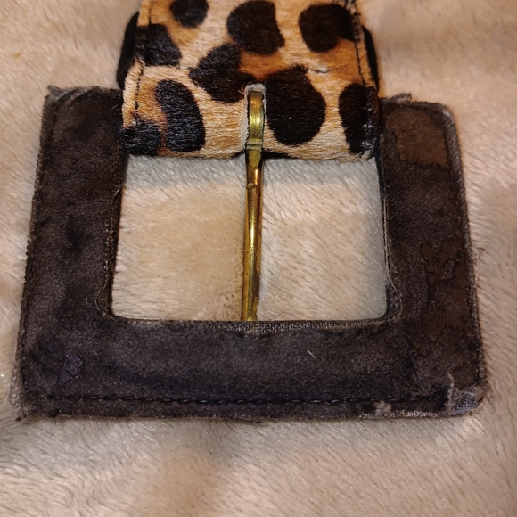 Saks Fith Avenue Ellen Tracy Fur Belt, zebra, Chetan,Lepard 29.5 inches A1 - Picture 3 of 11